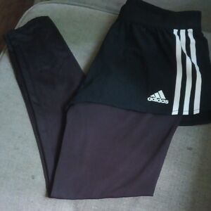 Adidas Leggings and Short Color Black Size L, New With No Tags